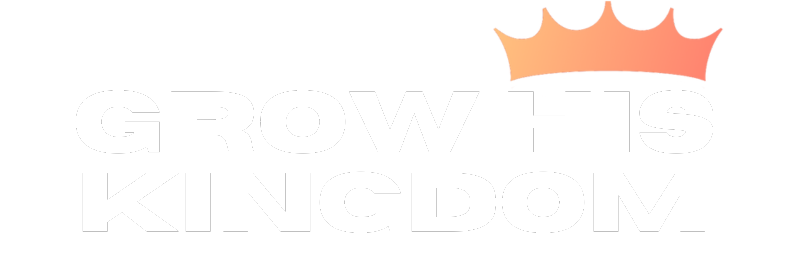 Grow his kingdom Logo - white